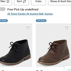 The Children's Place Boys Black & Brown Lace Up Boots